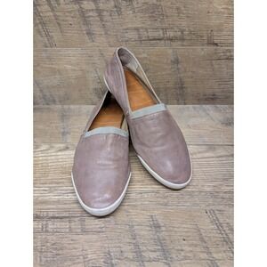 Frye Melanie Slip On Leather Sneakers Taupe Grey Womens‎ Size 9M